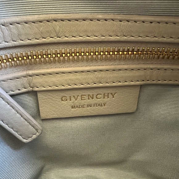 GIVENCHY Sugar Goatskin Leather Mini Pandora Crossbody Bag Handbag, Beige - Picture 3 of 14